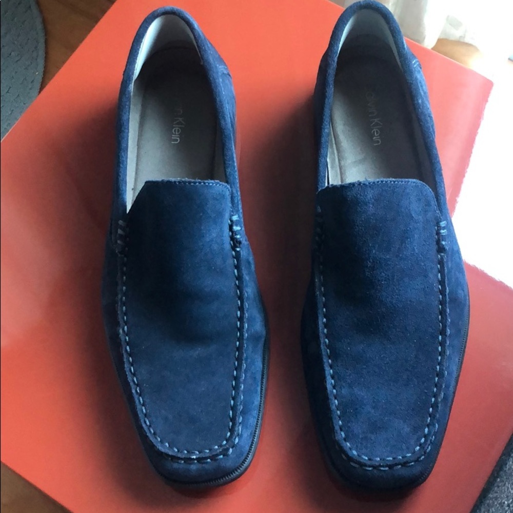 Calvin Klein Men’s Blue Suede Loafer